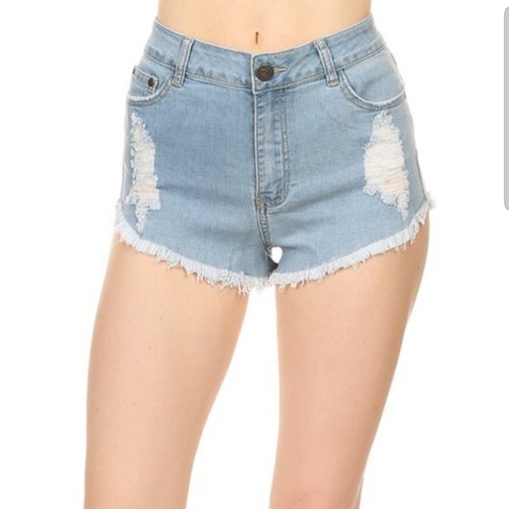 Rock And Royal Distressed Denim Shorts